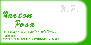 marton posa business card